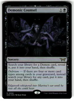 Demonic Counsel Duskmourn: House of Horror Foil MTG - Image 1