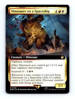 #408 2023 Doctor Who * Dinosaurs on a Spaceship Rare Extended Art - Image 1