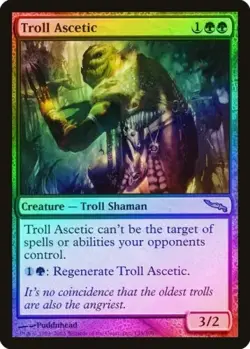 Magic the Gathering TROLL ASCETIC #135/306 Mirrodin Green Rare Foil 2003 Unplay - Image 1