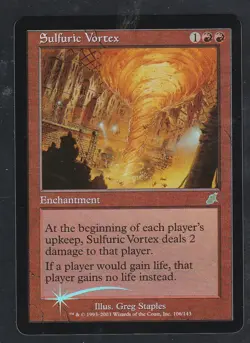 Magic the Gathering SULFURIC VORTEX #106/143 Scourge Red Foil Rare 2003 NM - Image 1