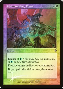 Magic the Gathering DISMANTLING BLOW #14/350 Invasion White Foil COMMON 2000 NM - Image 1