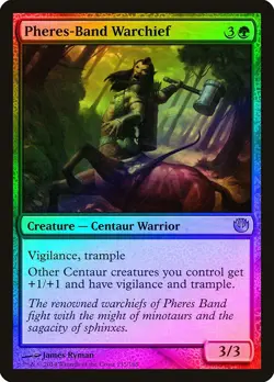 Magic the Gathering PHERES-BAND WARCHEIF #135/165 FOIL Journey into Nyx 2014 - Image 1