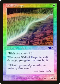 Magic the Gathering WALL OF HOPE #24/145 FOIL Common Unplayed 2003 - Image 1