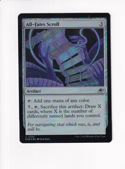 MAGIC THE GATHERING MTG EDGE OF ETERNITIES FOIL ALL-FATES SCROLL - Image 1