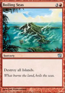 1x Boiling Seas - Foil Heavy Play, English 9th Edition MTG Magic - Image 1