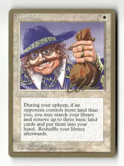 Land Tax 1996 Eric Tam (4ED) World Championship Decks # Magic the Gathering - Image 1