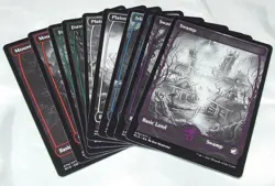 MTG Midnight Hunt Eternal Night Full Art Land 10 Card Set - Image 1