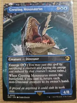 Cresting Mosasaurus - BORDERLESS - Jurassic Park - NM - Image 1