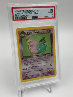 2000 POKEMON TEAM ROCKET Card DARK SLOWBRO -HOLO 12/82 1ST EDITION PSA MINT 9 - Image 5