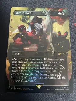 MTG Saw in Half Cutting Magic SLD Foil English Used - Image 1