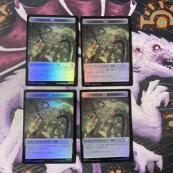 MTG Foil Human Citizen Token Sun Magic The Gathering 4 pcs Used - Image 2