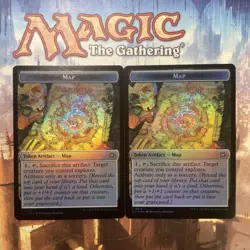 MTG Map Golem Token Foil 2 Piece Set NM Unused - Image 1