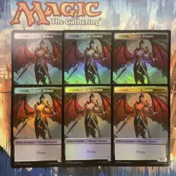MTG Vampire Demon Token Set of 6 Foil English NM - Image 2