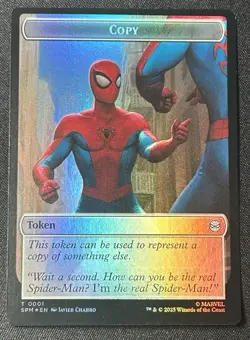 Copy / Human Citizen Token Foil Marvel's Spider-Man NM MTG - Image 1