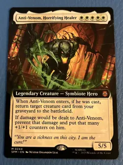 Anti-Venom, Horrifying Healer (Extended Art) Marvel's Spider-Man SPM MTG - NM - Image 1