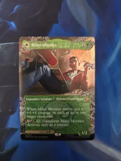 Miles Morales Ultimate Spiderman Borderless 0211 FOIL Spider-Man MTG - Image 1