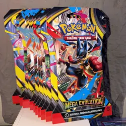 Lot of 10x Pokemon Mega Evolution Sleeved Booster Packs IN HAND - Image 1
