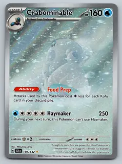 TCG Pokemon English IR Crabominable 149/142 Sv07: Stellar Crown Holo - Image 1