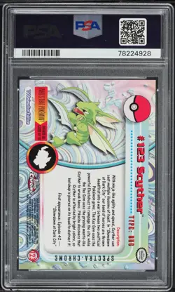 PSA 9 Scyther Spectra Topps Chrome 2000 Pokemon Card #123 - Image 2