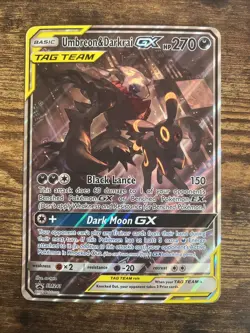 Pokemon Umbreon and Darkrai GX Tag Team Black Star Promo SM241 Jumbo Card - Image 1