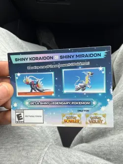Shiny Miraidon Koraidon Code GameStop Pokemon Promo NM Not Scratched - Image 1