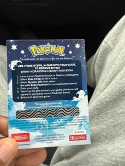 Shiny Miraidon Koraidon Code GameStop Pokemon Promo NM Not Scratched - Image 2