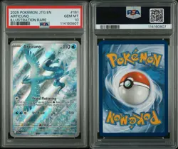 2025 POKEMON JTG EN-JOURNEY TOGETHER ILLUSTRATION RARE #161 ARTICUNO PSA 10 - Image 3