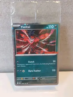 Sealed Yveltal 088/132 Reverse Holo Mega Evolution Pokemon GAMESTOP PROMO - Image 1