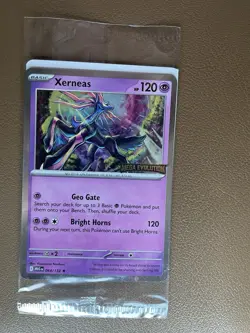 Pokemon Xerneas Trading Card Holo 064/122 Mega Evolutions Stamp In Package - Image 1