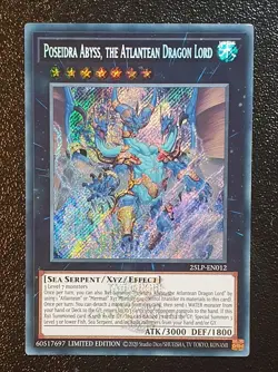 Yugioh 25LP-EN012 Poseidra Abyss, the Atlantean Dragon Lord Emblazoned MINT - Image 1