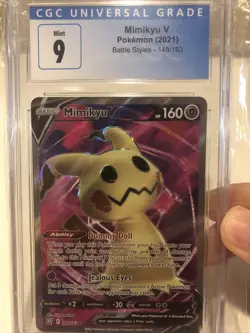 2021 Pokemon Battle Styles Mimikyu V Full Art Ultra Rare 148/163 Mint CGC 9 - Image 1