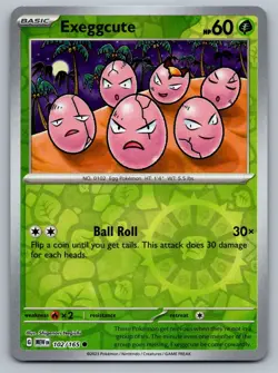 Exeggcute #102/165 Pokemon SV: 151 Reverse Holo Near Mint or Better - Image 1