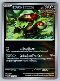 BRUTE BONNET 118/167 TWILIGHT MASQUERADE POKEMON (REVERSE HOLO, NM) - Image 1