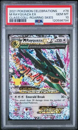 2021 POKEMON CELEBRATIONS CLASSIC COLLECTION #76 M RAYQUAZA EX PSA 10 - Image 1