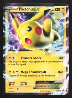 Pokemon Pikachu EX XY174 XY Holo Black Star Promo HP - Image 1