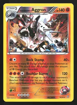 Pokemon Team Magma's Aggron 14/34 Double Crisis Reverse Holo Rare HP - Image 1
