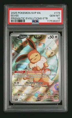 Eevee 173 Promo PSA 10 2025 Pokemon Prismatic Evolutions ETB Promo - Image 1
