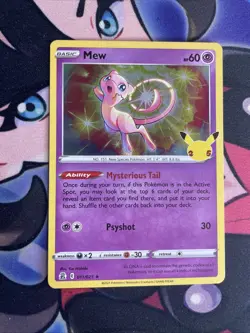 Pokemon TCG Mew 11/25 Celebrations Holo Card NM/M Condition - Image 1