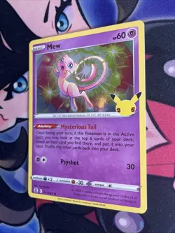 Pokemon TCG Mew 11/25 Celebrations Holo Card NM/M Condition - Image 3