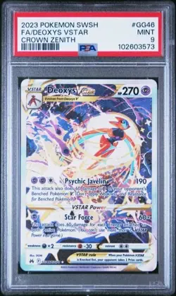 GG46/GG70 Full Art DEOXYS VSTAR 2023 Pokemon SWORD & SHIELD CROWN ZENITH PSA 9 - Image 1