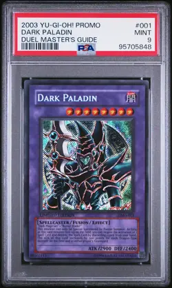 2003 YU-GI-OH! PROMO DUEL MASTER'S GUIDE #001 DARK PALADIN PSA 9 - Image 1