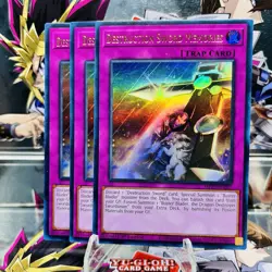 3x Yugioh Playset Destruction Sword Memories MP25-EN281 Ultra Rare 1st Near Mint - Image 1