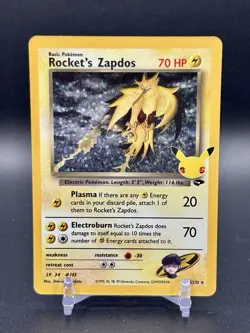 Rocket’s Zapdos 15/132 - Holo Rare 25th Celebrations - Pokemon Card TCG - NM - Image 1
