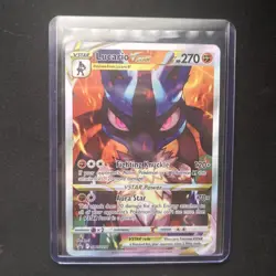 Pokemon TCG Lucario VSTAR Black Star Promo SWSH291 Holo Card NM/M Condition - Image 1