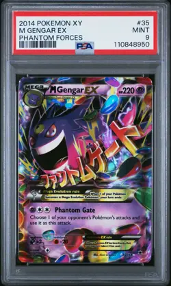 PHANTOM FORCES M GENGAR EX 35/119 PSA 9 MINT 2014 POKEMON CARD Holo Rare XY - Image 1