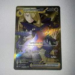 Pokemon TCG Destined Rivals Cynthia's Garchomp EX Card 241/182 Gold Hyper Rare - Image 1