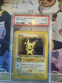 2000 Pokemon Neo Genesis Pichu #12 Holo PSA 6 Trading Card - Image 1