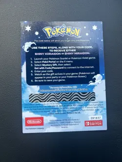 Shiny Koraidon & Miraidon Pokemon Scarlet Violet Code Card - Gamestop - Image 2