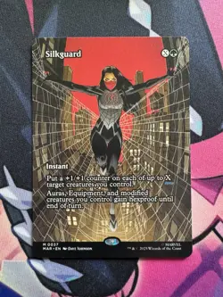 Silkguard FULL ART NM/M MTG Spiderman Magic Card Marvel - Image 1