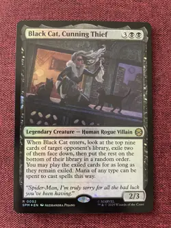 Black Cat, Cunning Thief FOIL NM/M MTG Spiderman Magic Card - Image 1